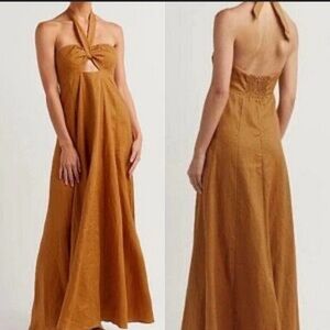 DISSH Halter Backless Dress in Brown